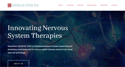 Desktop Screenshot of neuralstem.com