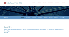 Desktop Screenshot of investor.neuralstem.com