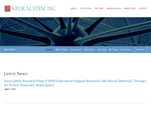 Tablet Screenshot of investor.neuralstem.com